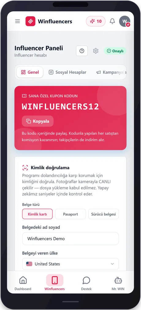 winfluencers — phone 1