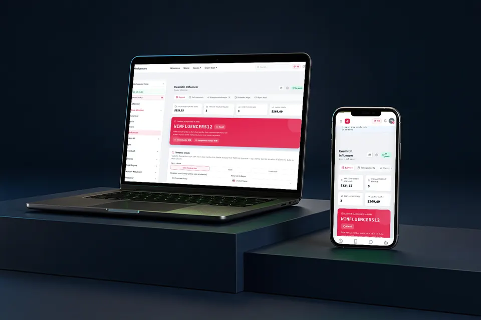 Dashboard na Winfluencers